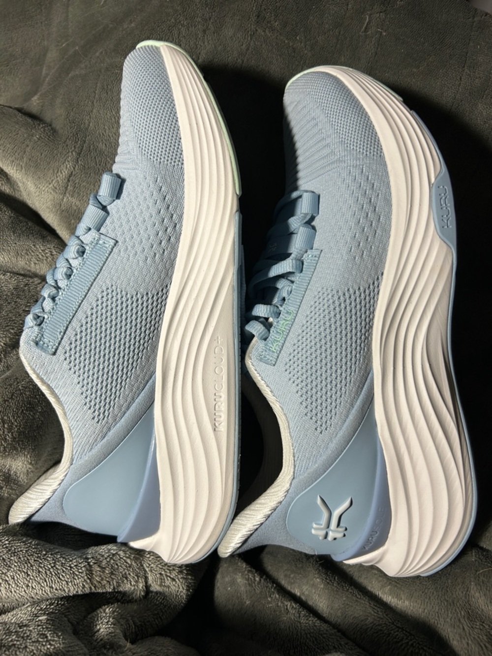 Kuru Women’s NWOB Atom 2 Gray W/Blue & Silver Accents Athletic Shoes, Sz 7.5 - Picture 3 of 9